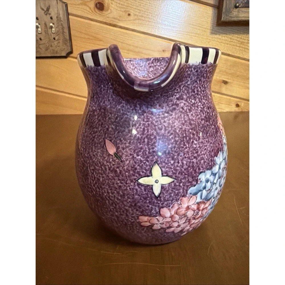 Gatesware By Laurie Gates Purple Pitcher Hydrangeas Microwave Safe
